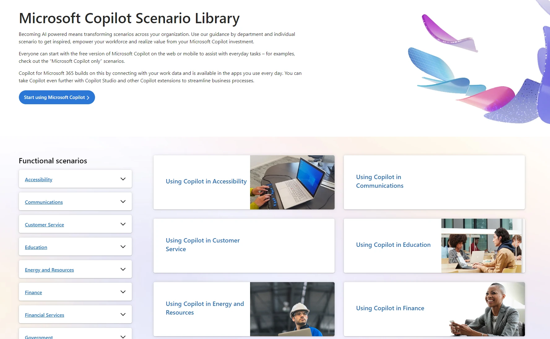 Microsoft scenario library